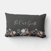 水彩花「Be Our Guest」腰枕 ランバークッション (裏面)