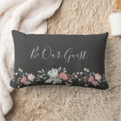 水彩花「Be Our Guest」腰枕 ランバークッション (ブランケット)