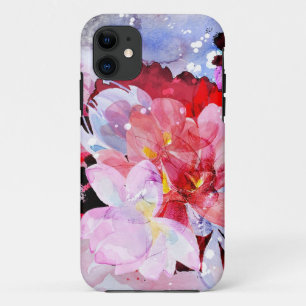 水彩花 iPhone 11 ケース