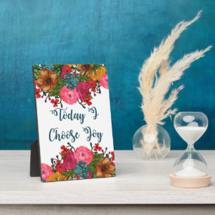 水彩花 I Choose Joy Today フォトプラーク