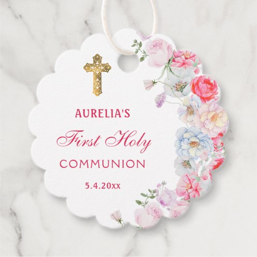 水彩花First Communion フェイバータグ (正面)