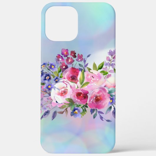 水彩花iPhone 12 Pro最大iPhoneケース Case-Mate iPhoneケース (裏面)