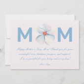 水彩花MOM母の日の台本グリーティング カード (正面)