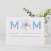 水彩花MOM母の日の台本グリーティング カード (スタンド正面)