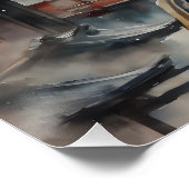 水彩芸者8番 ポスター (コーナー)