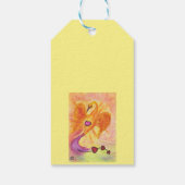 水彩芸術フェニックスハート愛シンボルの自由 ギフトタグ (裏面)