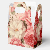 水彩芸術的ピンクのバラ フェイバーボックス (オープン)