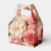 水彩芸術的ピンクのバラ フェイバーボックス (正面サイド)