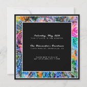 水彩芸術的花ANYサプライズ誕生日 招待状 (裏面)