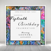水彩芸術的花ANYサプライズ誕生日 招待状