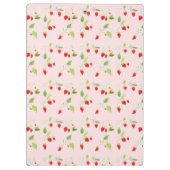 水彩苺の花の模様モノグラム クリップボード (裏面)