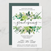 水彩茎葉体グランドオープン式 招待状 (正面/裏面)