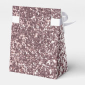 水彩茶パーティーパーソナライズされたピンクグリッター フェイバーボックス (裏面サイド)