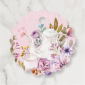 水彩茶パーティーブライダルシャワーありがとう フェイバータグ (裏面)