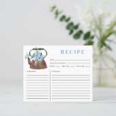 水彩茶パーティーブライダルシャワーレシピカード (スタンド正面)