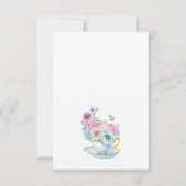 水彩茶パーティーブライダルシャワー招待状 招待状 (裏面)