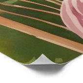 水彩茶ビクトリアンパーティー絵画ズ ポスター (角)