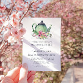 水彩茶会ウェディング 招待状