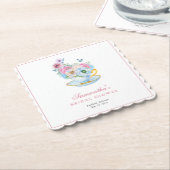水彩茶会 ブライダルシャワー ペーパーコースター (アングル)