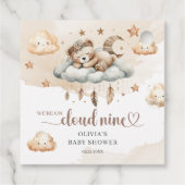 水彩茶色のアイボリー雲9ボーホフェザー フェイバータグ (裏面)