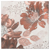 水彩茶色の灰色の花の模様。 ファブリック (クローズアップ)