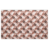 水彩茶色の灰色の花の模様。 ファブリック (ヤード)