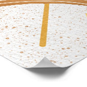 水彩茶色の蝶の太陽の天のアクセント ポスター (角)