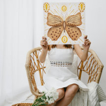 水彩茶色の蝶の太陽の天のアクセント