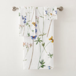 水彩草原シームレスパターン バスタオルセット