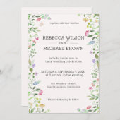 水彩草原花卉婚礼请柬 セーブザデート (正面/裏面)