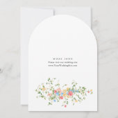 水彩草原野花波ヘミア風ウェディング 招待状 (裏面)
