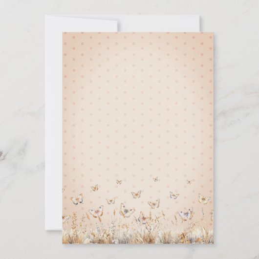 水彩草蝶 招待状 (裏面)