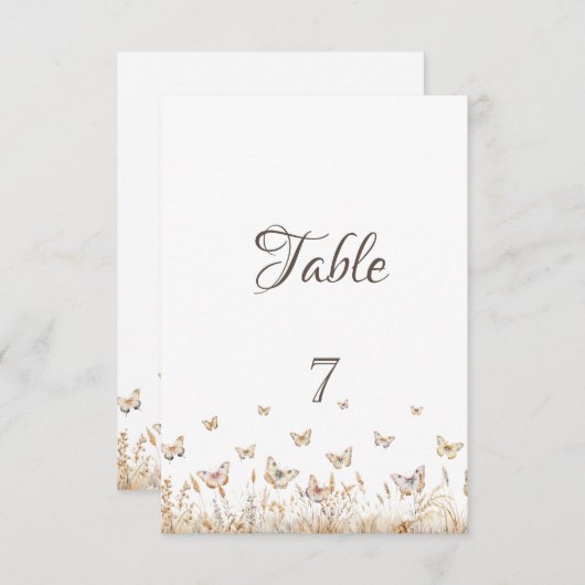 水彩草蝶 招待状 (正面/裏面)