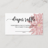 水彩菊おむつラッフルチケット エンクロージャーカード (正面)