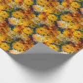 水彩菊の包装紙転が ラッピングペーパー (角)