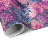 水彩菊の包装紙転が ラッピングペーパー (ロールコーナー)