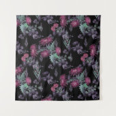 水彩菊の花フローラインクプリント タペストリー (正面)