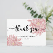 水彩菊の赤ちゃんシャワーありがとう カード (スタンド正面)