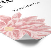 水彩菊の赤ちゃんシャワーの好意 ポスター (角)