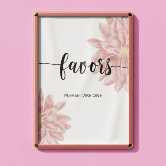 水彩菊の赤ちゃんシャワーの好意 ポスター