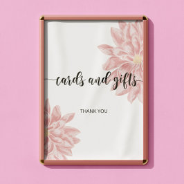 水彩菊エレガントのカードとギフト ポスター