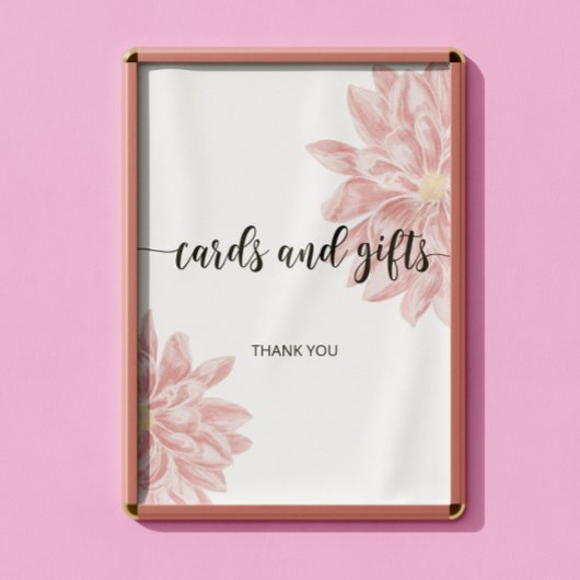 水彩菊エレガントのカードとギフト ポスター