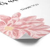 水彩菊エレガントのカードとギフト ポスター (角)