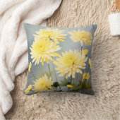 水彩菊オンライトイエローメドウ クッション (ブランケット)