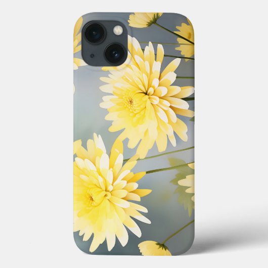 水彩菊オンライトイエローメドウ Case-Mate iPhoneケース (裏面)