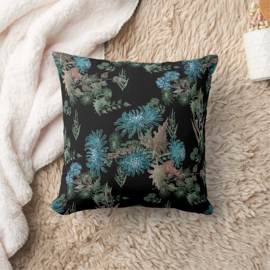 水彩菊 クッション (ブランケット)