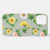 水彩菊、シームレスな花柄 Case-Mate iPhoneケース (裏面 (横))