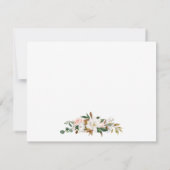 水彩華バラフローラパーソナライズされた金ゴールド ノートカード (裏面)