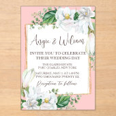 水彩華赤面結婚ズ アクリル招待状 (正面)