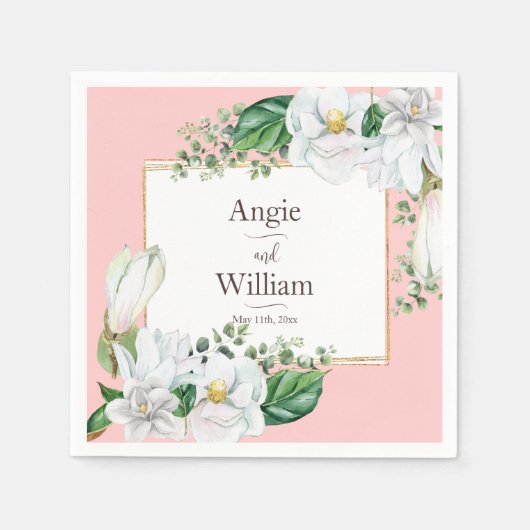 水彩華赤面結婚ズ スタンダードカクテルナプキン (正面)